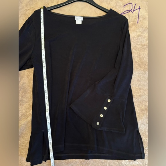 Chico’s travelers Black top and pants size 2P (12-14) - Picture 4 of 11